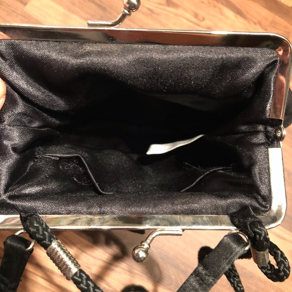 Black Ruffle Small Crossbody - Picture 2 of 6